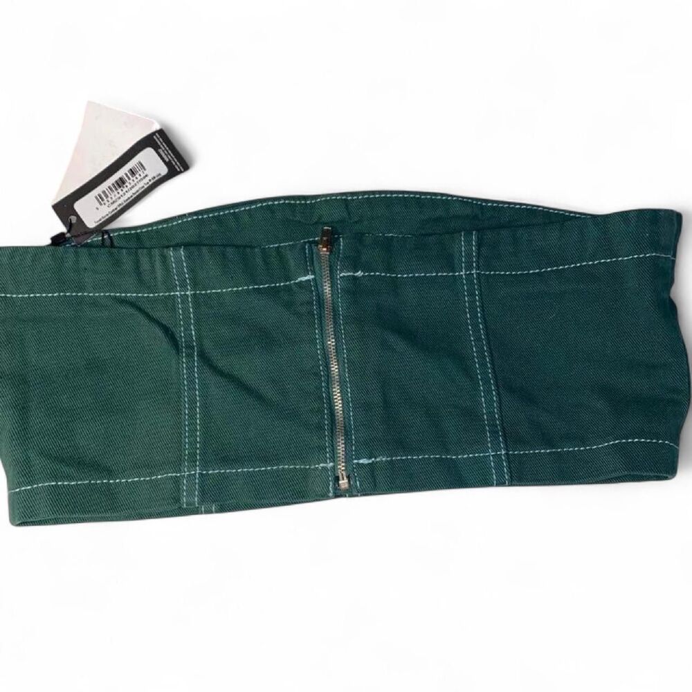 Prettylittlething Women's Green Crop-top
